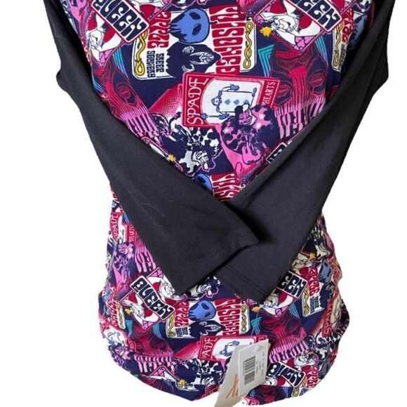 LuLaRoe Women’s XS Randy Baseball Tee Disney Villains Raglan Sleeves Loungewear - Picture 9 of 16